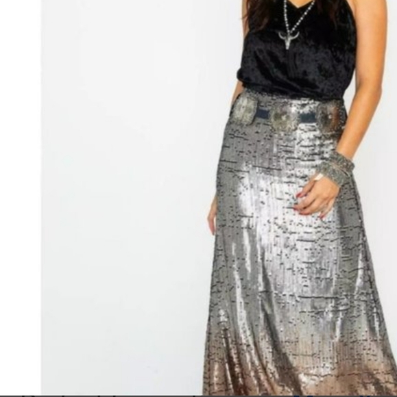 NWT Ariat Maxi Sequin Skirt SZ MED - Picture 7 of 9